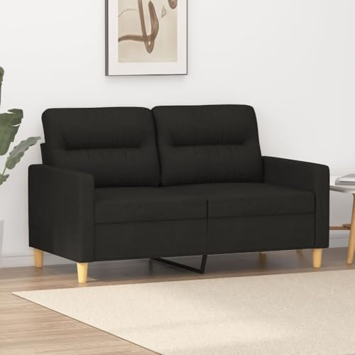 KATERYY 2-Sitzer-Sofa Schwarz 120 cm Stoff Möbel Wohnzimmer von KATERYY