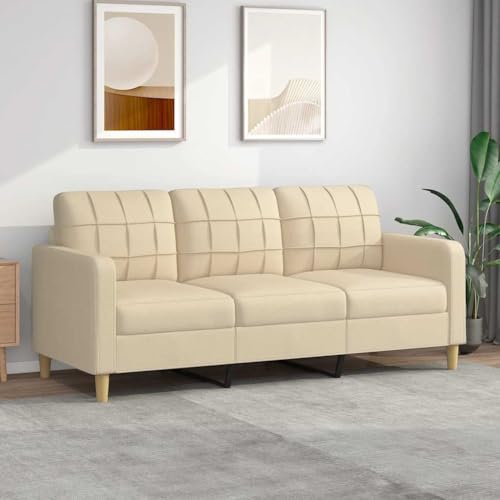 KATERYY 3-Sitzer-Sofa Creme 180 cm Stoff Möbel Wohnzimmer KATERYY 3-Sitzer-Sofa Creme 180 cm Stoff Möbel Wohnzimmer von KATERYY