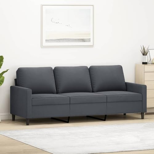 KATERYY 3-Sitzer-Sofa Dunkelgrau 180 cm Samt Möbel Wohnzimmer von KATERYY