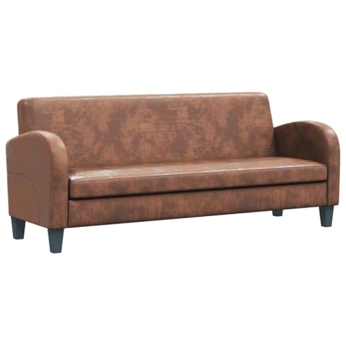 KATERYY 3-Sitzer Sofa Kunstleder Wildleder-Optik Braun Möbel Wohnzimmer KATERYY 3-Sitzer Sofa Kunstleder Wildleder-Optik Braun Möbel Wohnzimmer von KATERYY