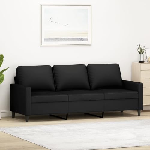 KATERYY 3-Sitzer-Sofa Schwarz 180 cm Samt Möbel Wohnzimmer von KATERYY