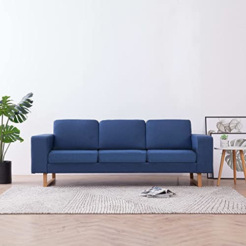 KATERYY 3-Sitzer-Sofa Stoff Blau Möbel Wohnzimmer KATERYY 3-Sitzer-Sofa Stoff Blau Möbel Wohnzimmer von KATERYY