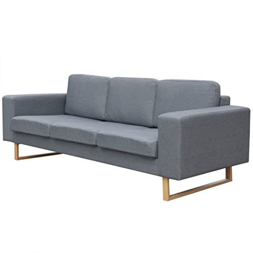 KATERYY 3-Sitzer Sofa Stoff Hellgrau Möbel Wohnzimmer KATERYY 3-Sitzer Sofa Stoff Hellgrau Möbel Wohnzimmer von KATERYY