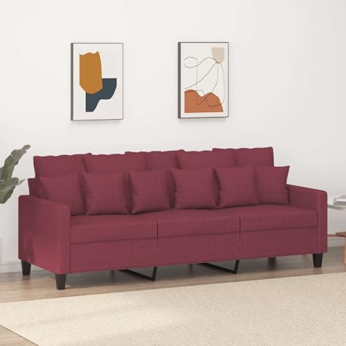 KATERYY 3-Sitzer-Sofa Weinrot 180 cm Stoff Möbel Wohnzimmer KATERYY 3-Sitzer-Sofa Weinrot 180 cm Stoff Möbel Wohnzimmer von KATERYY