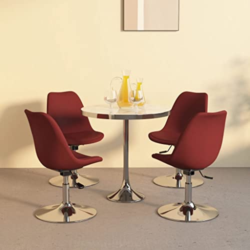 KATERYY Esszimmer-/Küchenstuhl-Set, Esszimmer- oder Küchenstuhl, robuste und Elegante Stühle, Wohnzimmer, Entspannung, Moderne, stabile Konstruktion(Color:Weinrot 4 STK) von KATERYY