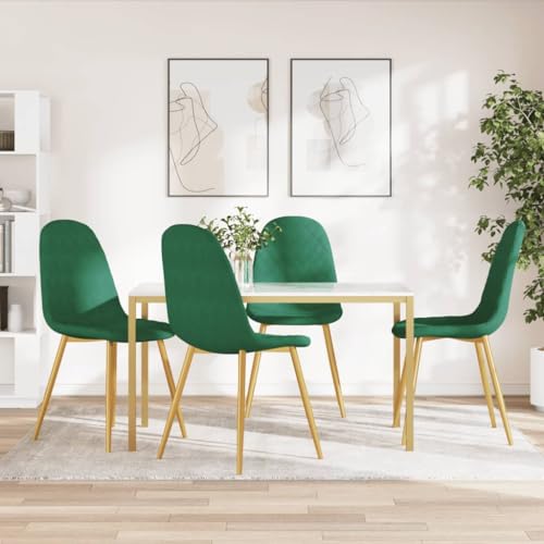 KATERYY Kitchen Chairs Dining Chair Construction Home Décor Upgrade Stable Sturdy Structure Comfortable Backrest Kitchen Chairs(Color:Dunkelgrün 4 STK,Size:45 x 53.5 x 83 cm (B x T x H)) von KATERYY