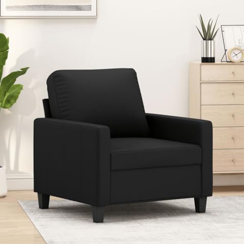 KATERYY Sessel Schwarz 60 cm Kunstleder Möbel Wohnzimmer von KATERYY