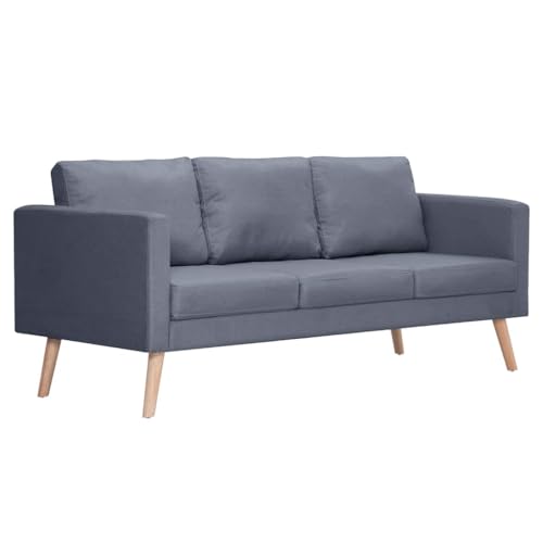 KATERYY Sofa 3-Sitzer Stoff Dunkelgrau Möbel Wohnzimmer von KATERYY