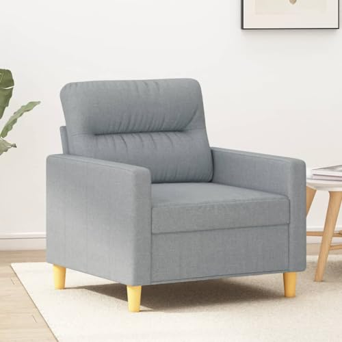KATERYY Sofasessel Hellgrau 60 cm Stoff Möbel Wohnzimmer von KATERYY