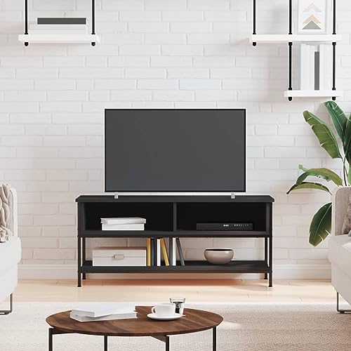 KATERYY TV-Schrank Schwarz 100x35x45 cm Holzwerkstoff TV-Bänke Möbel KATERYY TV-Schrank Schwarz 100x35x45 cm Holzwerkstoff TV-Bänke Möbel von KATERYY