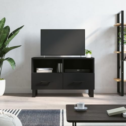 KATERYY TV-Schrank Schwarz 80x36x50 cm Holzwerkstoff TV-Bänke Möbel KATERYY TV-Schrank Schwarz 80x36x50 cm Holzwerkstoff TV-Bänke Möbel von KATERYY
