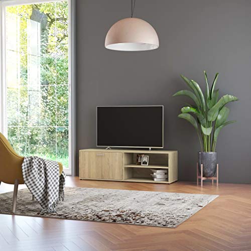 KATERYY TV-Schrank Sonoma-Eiche 120x34x37 cm Holzwerkstoff TV-Bänke Möbel von KATERYY
