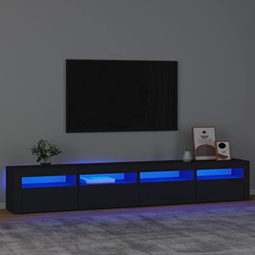 KATERYY TV-Schrank mit LED-Leuchten Schwarz 240x35x40 cm TV-Bänke Möbel KATERYY TV-Schrank mit LED-Leuchten Schwarz 240x35x40 cm TV-Bänke Möbel von KATERYY