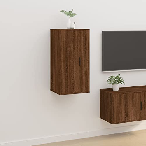 KATERYY TV-Wandschrank Braun Eichen-Optik 40x34 TV-Bänke Möbel von KATERYY