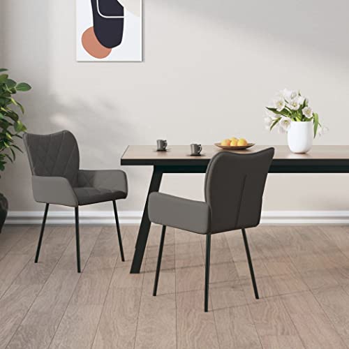 KATERYY Tischset, Esszimmerstühle, Sitzgelegenheiten, ESS- oder Wohnzimmermöbel, zeitgenössische ergonomische Esszimmersitze, Leseecke, zusätzlich, leicht zu reinigende Oberfläche(Color:Dunkelgrau) von KATERYY