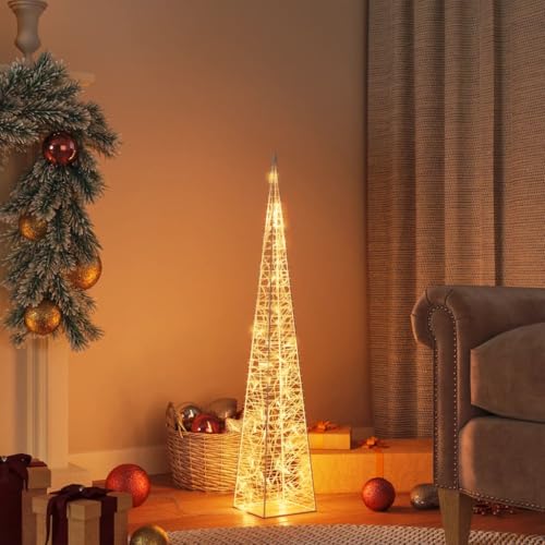 LED-Leuchtkegel Acryl Deko Warmweiß 90 cm Festtags-Dekoartikel Weihnachtsbeleuchtung von KATERYY