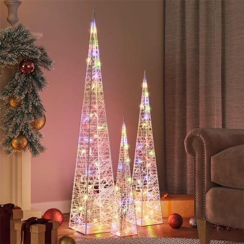 LED-Leuchtkegel-Set Acryl Deko Mehrfarbig 60/90/120cm Festtags-Dekoartikel Weihnachtsbeleuchtung LED-Leuchtkegel-Set Acryl Deko Mehrfarbig 60/90/120cm Festtags-Dekoartikel Weihnachtsbeleuchtung von KATERYY