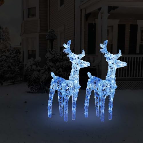 LED-Rentiere 2 STK. Blau 80 LEDs Acryl Festtags-Dekoartikel Weihnachtsbeleuchtung LED-Rentiere 2 STK. Blau 80 LEDs Acryl Festtags-Dekoartikel Weihnachtsbeleuchtung von KATERYY