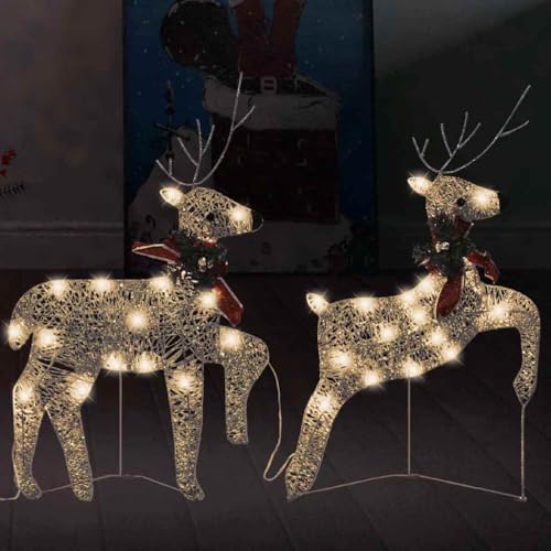 LED-Rentiere 2 STK. Gold 40 LEDs Festtags-Dekoartikel Weihnachtsbeleuchtung LED-Rentiere 2 STK. Gold 40 LEDs Festtags-Dekoartikel Weihnachtsbeleuchtung von KATERYY