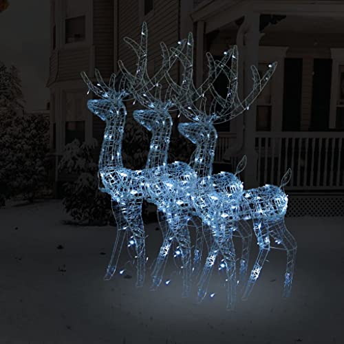 LED-Rentiere 3 STK. Acryl 120 cm Kaltweiß Festtags-Dekoartikel Weihnachtsbeleuchtung LED-Rentiere 3 STK. Acryl 120 cm Kaltweiß Festtags-Dekoartikel Weihnachtsbeleuchtung von KATERYY