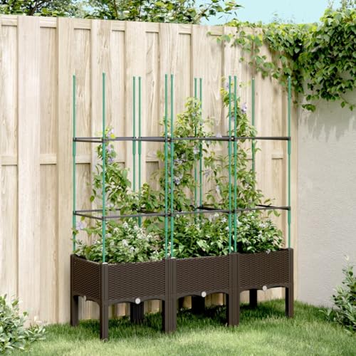 Pflanzkübel mit Rankgitter Braun 120x40x142 Gartenpflege Pflanzkübel mit Rankgitter Braun 120x40x142 Gartenpflege von KATERYY