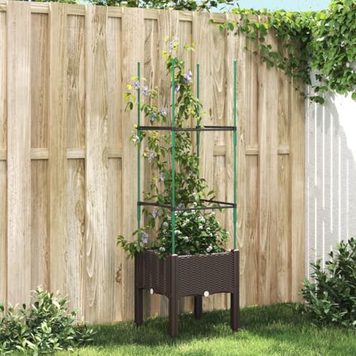 Pflanzkübel mit Rankgitter Braun 40x40x142 Gartenpflege Pflanzkübel mit Rankgitter Braun 40x40x142 Gartenpflege von KATERYY