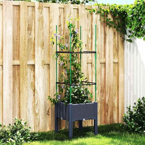 Pflanzkübel mit Rankgitter Grau 40x40x142 Gartenpflege Pflanzkübel mit Rankgitter Grau 40x40x142 Gartenpflege von KATERYY