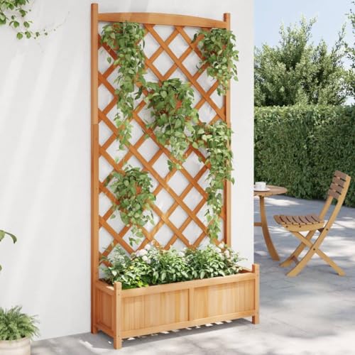 Pflanzkübel mit Spalier Braun Massivholz Tanne Gartenpflege Pflanzkübel mit Spalier Braun Massivholz Tanne Gartenpflege von KATERYY