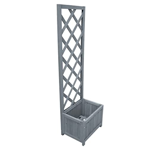 Spalier mit Blumenkasten 40x30x135 cm Massivholz Tanne Gartenpflege von KATERYY