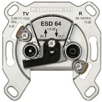 Kathrein - Durchgangsdose bk 2f 8dB/860 1,8dB/860 4-862MHz ESD64 - Aluminium von KATHREIN