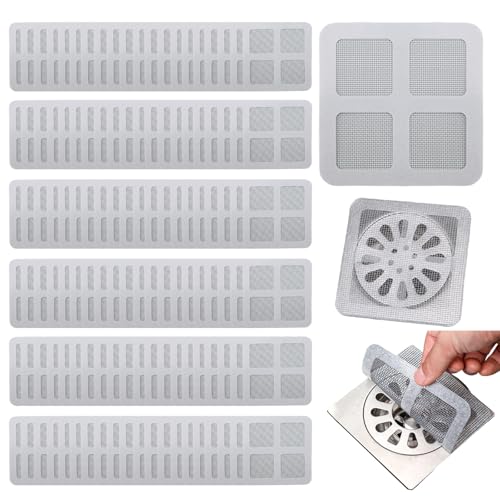 KATIMI 120 Stück Haarsieb Dusche, 10x10cm Abflusssieb Dusche, Multifunktionaler Haarfänger Dusche zur Vermeidung von Verstopfungen, Sieb Dusche Abfluss Haare für Küchen Bäder Toiletten von KATIMI