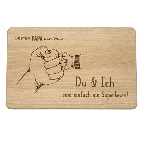 Frühstücksbrett Papa - Geschenk zum Vatertag (Du & Ich) von KATINGA