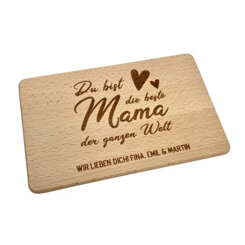 KATINGA Frühstücksbrett für Mama zum Muttertag/Geburtstag (Beste Mama personalisiert) von KATINGA