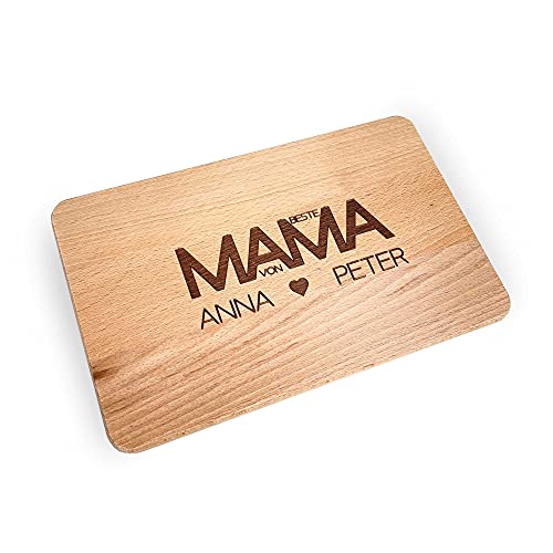 KATINGA Frühstücksbrett für Mama zum Muttertag/Geburtstag (MAMA personalisiert) von KATINGA