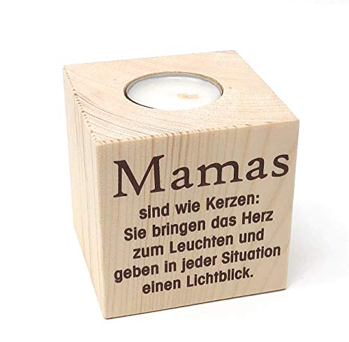 KATINGA Teelichthalter - toller Kerzenständer (Mama Text) von KATINGA