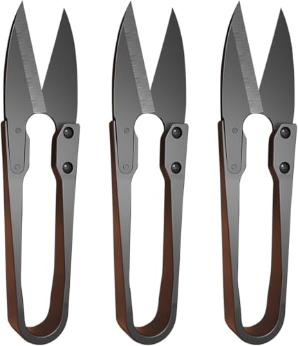 3-teiliges Nähscheren-Set aus rostfreiem Stahl, Allzweck-Fadenschere, Schere aus Kohlenstoffstahl, federbelastete Schere, Nähmesser für Handwerk, Pflanzenpflege und Projekte von KATLKIU