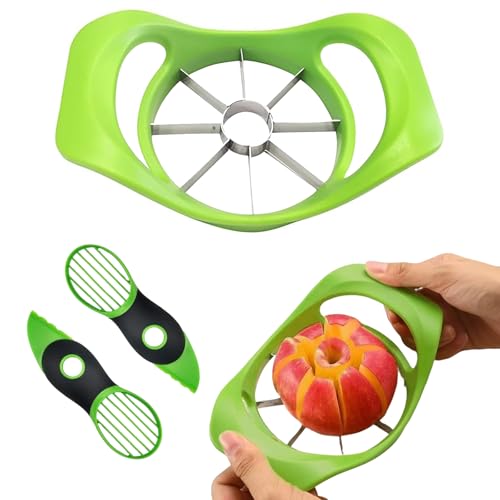 KATLKIU Apfelschneider, 3-in-1-Obstschneider, Avocado-Schneider, Birnenschneider, multifunktionales Küchengerät, einfache Trennung des Apfelkerns von KATLKIU