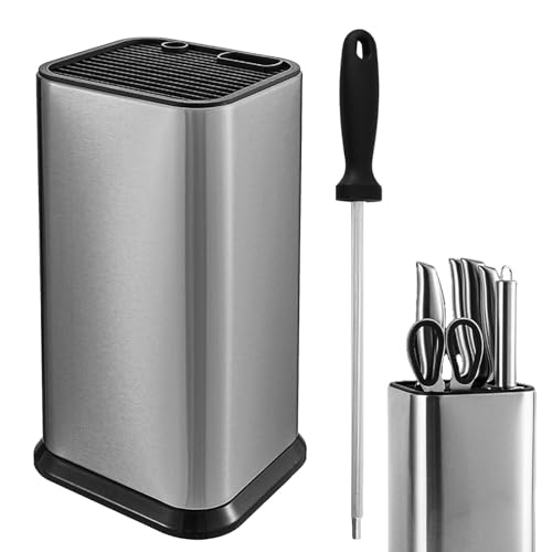 Küchenmesserregal, Edelstahl quadratisch, leer Messerregal, moderne Universallösung, sicherer und stilvoller Home Kitchen Organizer, Messer Organizer von KATLKIU