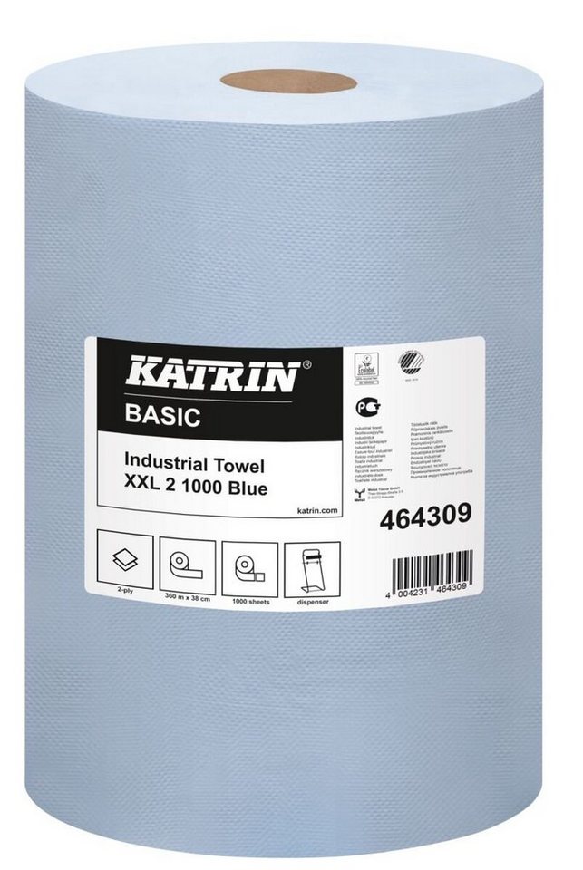 KATRIN Papierhandtuch KATRIN® 464309 Putztuchrollen Basic XXL2 Blue - 2 von KATRIN