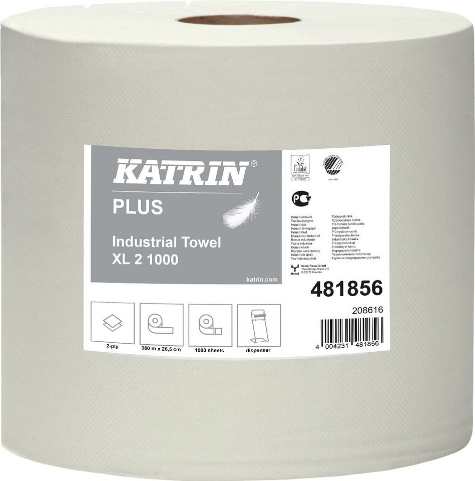 KATRIN Papierhandtuch KATRIN® 481856 Putztuchrollen Plus XL2 white - 2 R von KATRIN