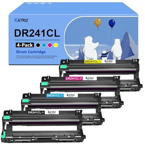 KATRIZ DR241 Trommel Ersatz für Brother Dr-241 Dr-245 DR245 Trommeleinheit Kompatibel für Brother DCP-9020 HL-3140 HL-3142 HL-3150 HL-3152 HL-3170 HL-3172 MFC-9130 MFC-9140 MFC-9330 MFC-9340(4 Stücke) KATRIZ DR241 Trommel Ersatz für Brother Dr-241 Dr-245 DR245 Trommeleinheit Kompatibel für Brother DCP-9020 HL-3140 HL-3142 HL-3150 HL-3152 HL-3170 HL-3172 MFC-9130 MFC-9140 MFC-9330 MFC-9340(4 Stücke) von KATRIZ