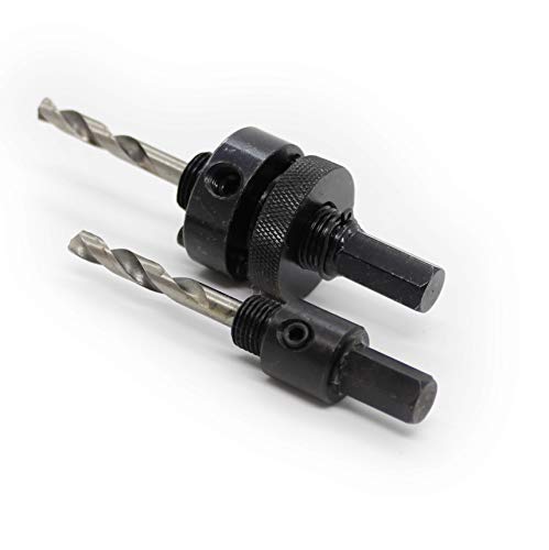 KATSU Lochsägen Aufnahmeschaft 2 Stück A2+A4, Passend für große Markengrößen 16-152mm (5/8"-6") Lochsägen Durchmesser, HSS Sechskant Bi-Metall Bohrkronen Lochsägen Adapterhalter 122297 von KATSU Tools