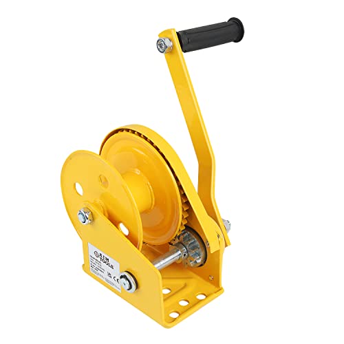 AIM Tools Handseilwinde 2600 lbs 1180 kg Seilwinde Handwinde Manuelle Kurbelwinde mit automatischer Bremse, zum Ziehen und Heben von Autos, Booten und Lastwagen 325638 von KATSU Tools
