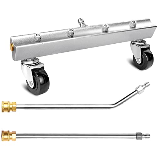 Aim Tools 13 Zoll Hochdruckreiniger Reiniger Fahrwerk Unterbodenreiniger 4000 PSI Autowäsche Wasser Besen, 1/4" Schnellkupplung, mit gerader Verlängerung und 30 Grad Winkel Wand von KATSU Tools