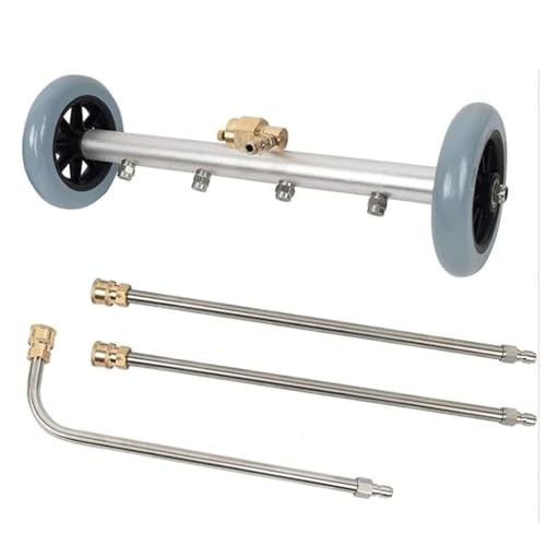 Aim Tools 2 in 1 Hochdruckreiniger Unterwagenreiniger Reiniger Fahrwerk Autowäsche Wasserbesen Oberflächenreiniger 16 Zoll 4000 PSI mit 2 Verlängerungsstäben und 90 Grad Stab von KATSU Tools