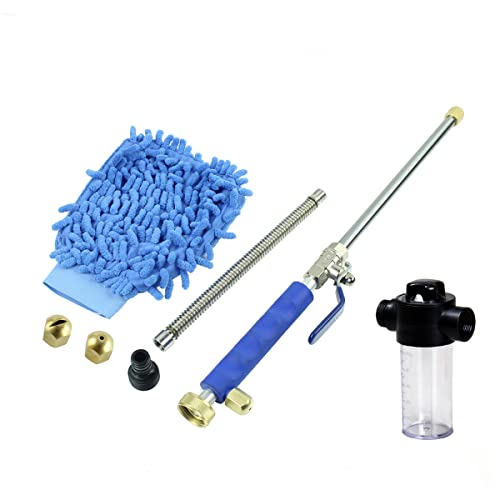 Aim Tools Hochdruckreiniger Schlauchdüse Autowaschlanze Power Wasserdüse Ausziehbarer Schlauch Schaumsprüher Kit für Hausgarten Fenster Autowäsche Reinigung von AIM Tools