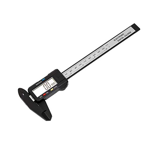 Digitale Messschieber, KATSU 150mm 6" LCD-Display Kohlefaser Schublehren Digital Elektronischer Messschieber für Außen, Innen, Tiefen und Schrittmessung von KATSU Tools