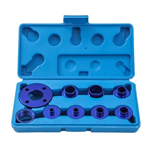 KATSU 10PCs Template Router Guides Kit mit Kontermutteradapter, Metrische 10-30mm Aluminiumlegierung Template Guide Bushing Kit für Schwalbenschwanzarbeit Scharnierfräsen 105438 KATSU 10PCs Template Router Guides Kit mit Kontermutteradapter, Metrische 10-30mm Aluminiumlegierung Template Guide Bushing Kit für Schwalbenschwanzarbeit Scharnierfräsen 105438 von KATSU Tools