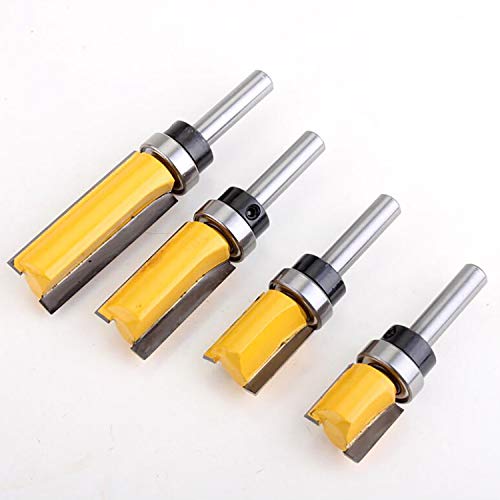 KATSU 4 Stück Bündigfräser mit 8mm Schaft, Kopierfräser Oberfräser Nutfräser Stabfräser, Holzschneider Profifräser Holzbearbeitungs Schneidwerkzeug, Holz Fräser Router Bit 133308 KATSU 4 Stück Bündigfräser mit 8mm Schaft, Kopierfräser Oberfräser Nutfräser Stabfräser, Holzschneider Profifräser Holzbearbeitungs Schneidwerkzeug, Holz Fräser Router Bit 133308 von KATSU Tools
