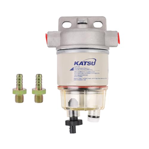 KATSU Diesel Kraftstofffilter Wasserabscheider kompatibel mit R12T, für Dieselmotoren, Marineboot, Schnellboot, Traktoren, elektrische Generatoren 482731 KATSU Diesel Kraftstofffilter Wasserabscheider kompatibel mit R12T, für Dieselmotoren, Marineboot, Schnellboot, Traktoren, elektrische Generatoren 482731 von KATSU Tools